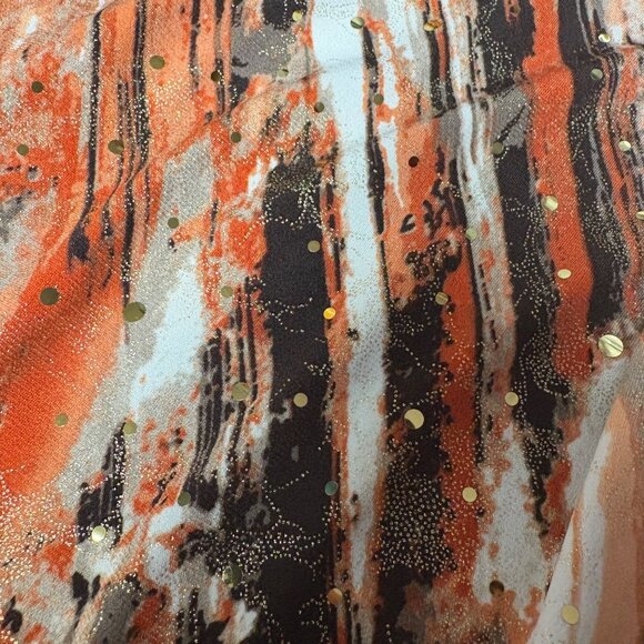 R and M Richards Dress Womens Size 14 Empire Waist Stretchy Sleeveless Sparkle - Picture 9 of 10